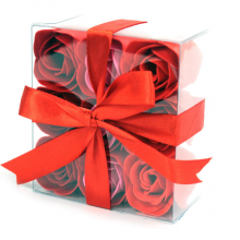  Red Roses - Set of 9 Soap Flowers 